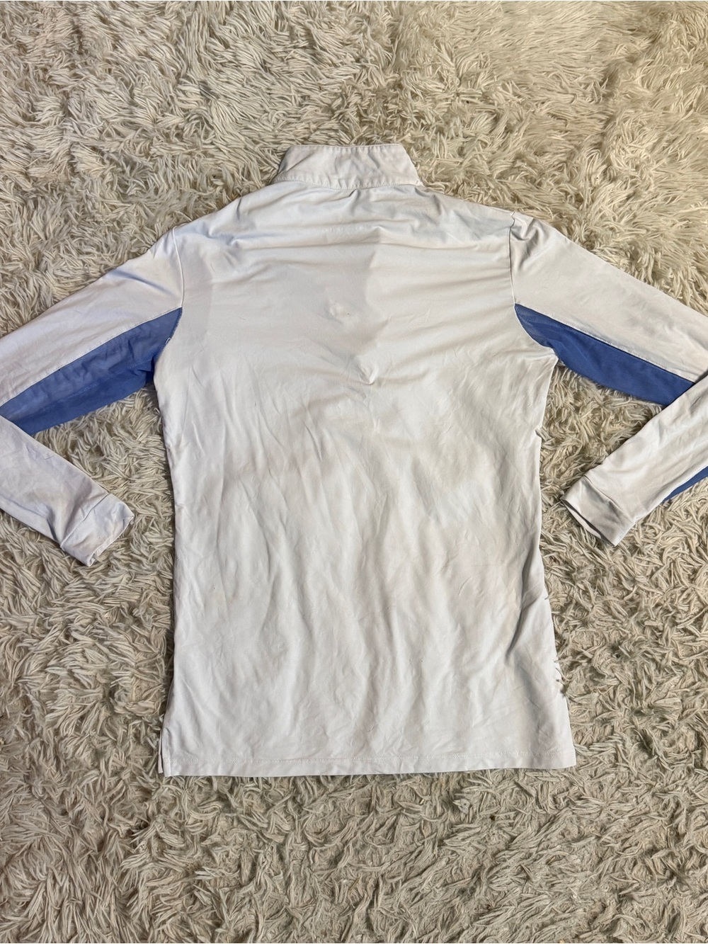 Women’s XS White Tailored Sportsman Long Sleeve Horseback Riding Sunshirt - Picture 3 of 4